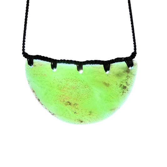 Breast Plate Pounamu Pendant - NZ Greenstone | Hapopo Īnanga Totoweka