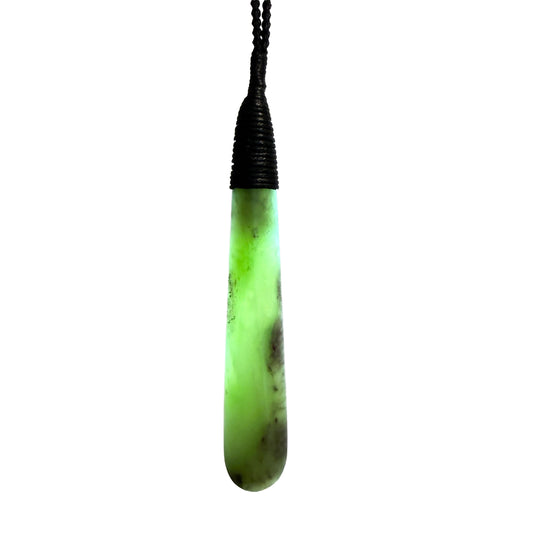 Roimata / Teardrop Pounamu Pendant - NZ Greenstone | Hapopo Īnanga Totoweka