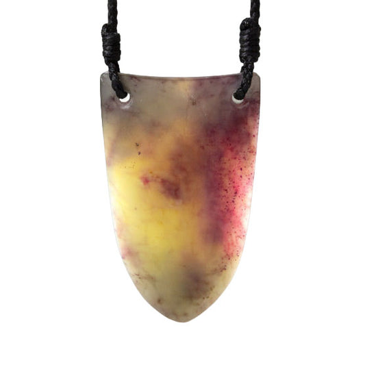 Niho / Tooth Pounamu Pendant - NZ Greenstone | Hapopo Totoweka