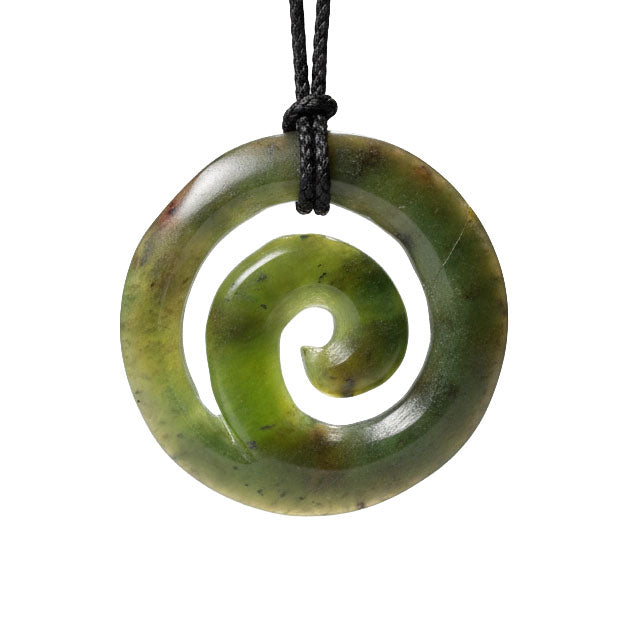 Koru / Fern Frond Pounamu Pendant - NZ Greenstone | Hapopo Totoweka