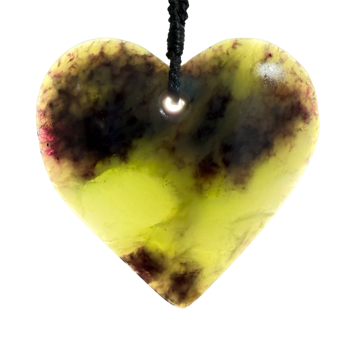 Manawa / Heart Pounamu Pendant - NZ Greenstone | Hapopo Īnanga Totoweka