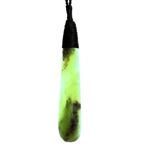 Roimata / Teardrop Pounamu Pendant - NZ Greenstone | Hapopo Īnanga Totoweka