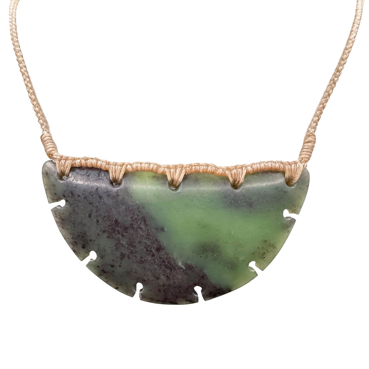Breast Plate Pounamu Pendant - NZ Greenstone | Hapopo Īnanga Totoweka