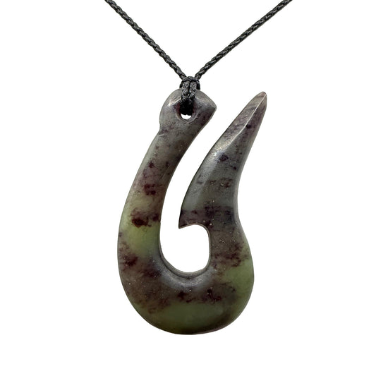 Hei Matau / Fish Hook Pounamu Pendant - NZ Greenstone | Hapopo Totoweka