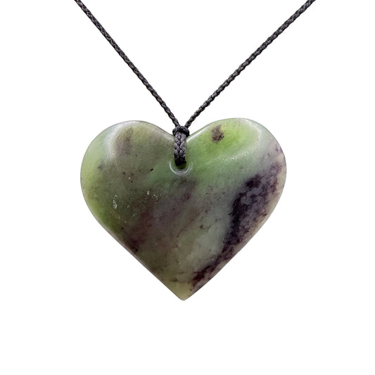Manawa / Heart Pounamu Pendant - NZ Greenstone | Hapopo Īnanga Totoweka