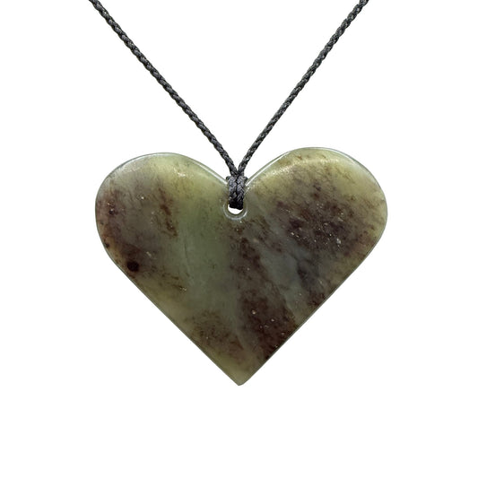 Manawa / Heart Pounamu Pendant - NZ Greenstone | Hapopo Totoweka