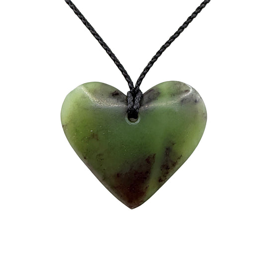 Manawa / Heart Pounamu Pendant - NZ Greenstone | Hapopo Īnanga Totoweka
