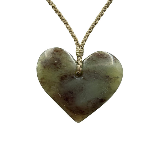 Manawa / Heart Pounamu Pendant - NZ Greenstone | Hapopo Īnanga Totoweka