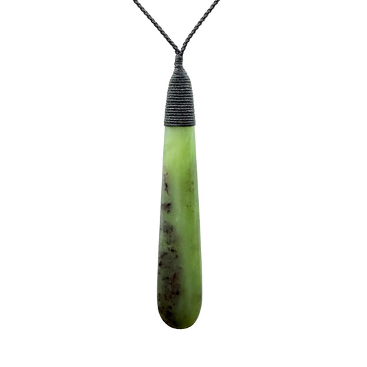 Roimata / Teardrop Pounamu Pendant - NZ Greenstone | Hapopo Īnanga Totoweka