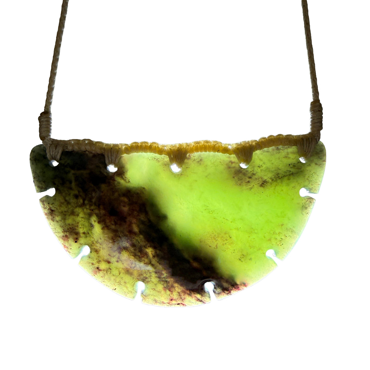 Breast Plate Pounamu Pendant - NZ Greenstone | Hapopo Īnanga Totoweka